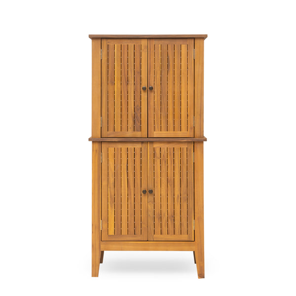 Gdf Studio Eirion Outdoor Patio Storage Cabinet Acacia Wood