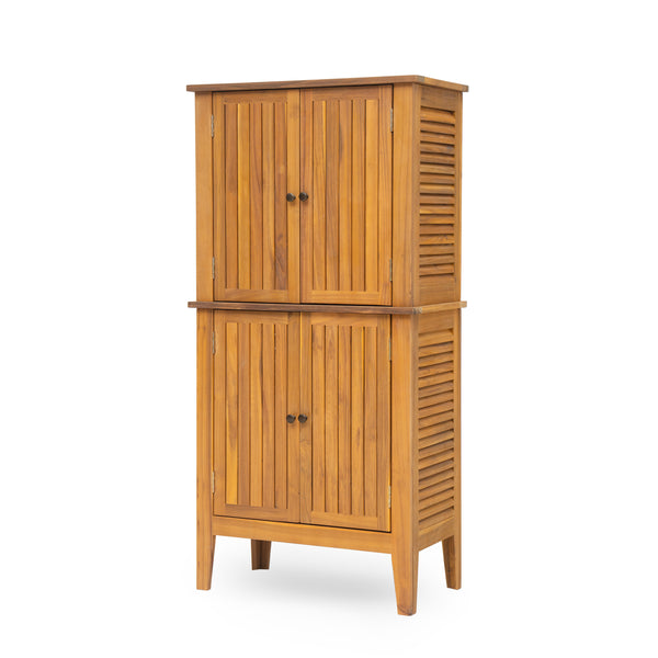 gdf studio Eirion Outdoor Patio Storage Cabinet Acacia Wood