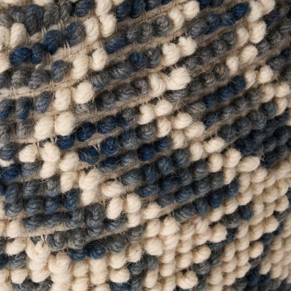 Gdf Studio Ekrem Boho Wool And Cotton Large Ottoman Pouf