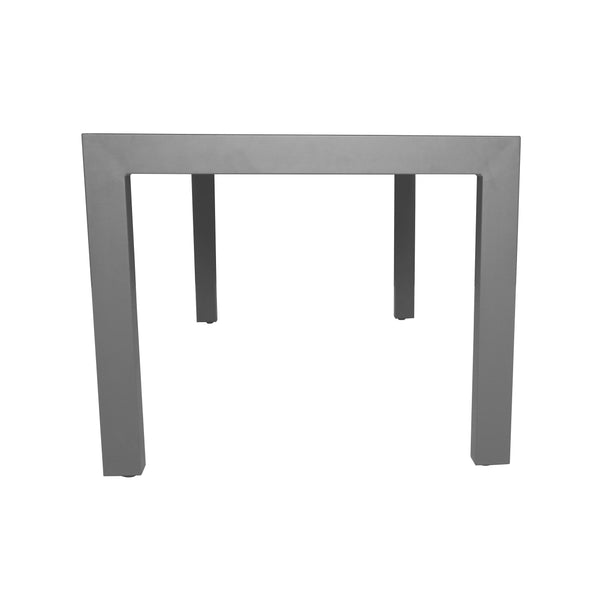 gdf studio Eli Outdoor Tempered Glass Dining Table with Aluminum Frame