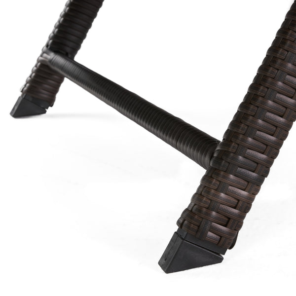 Gdf Studio Eliana Outdoor Brown Wicker Adjustable Chaise Lounge Chair