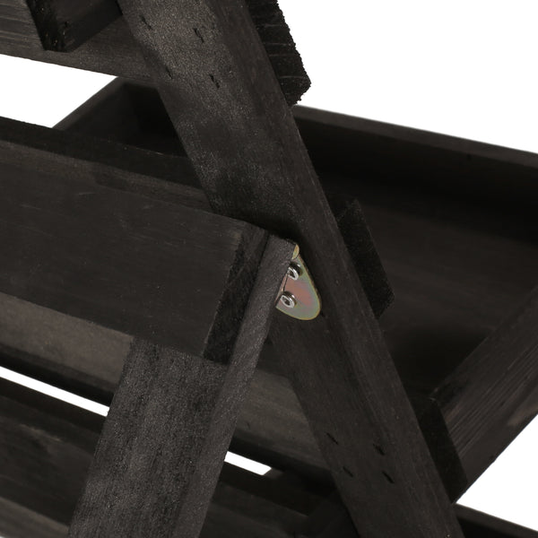 Gdf Studio Elina Outdoor Firwood 3 Tiered Plant Stand