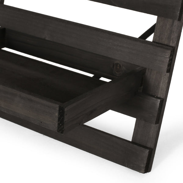 Gdf Studio Elina Outdoor Firwood 3 Tiered Plant Stand