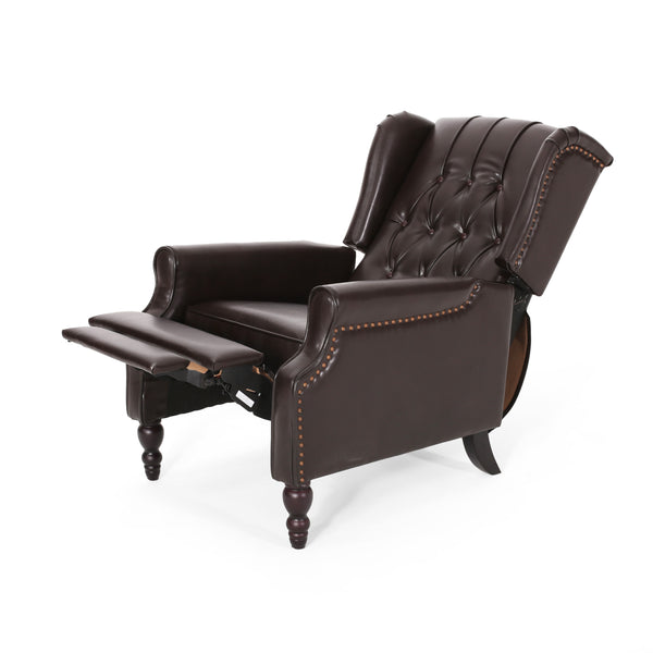 Gdf Studio Elizabeth Contemporary Tufted Bonded Leather Recliner (Set Of 2)