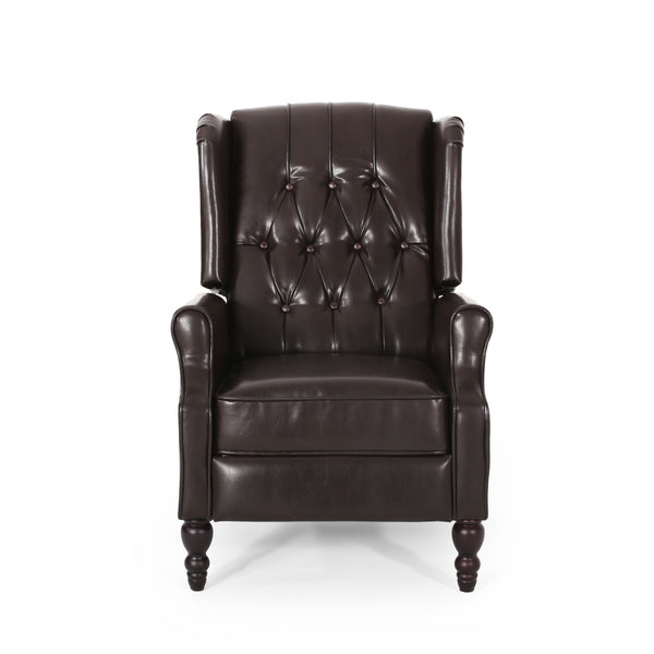 Gdf Studio Elizabeth Contemporary Tufted Bonded Leather Recliner (Set Of 2)
