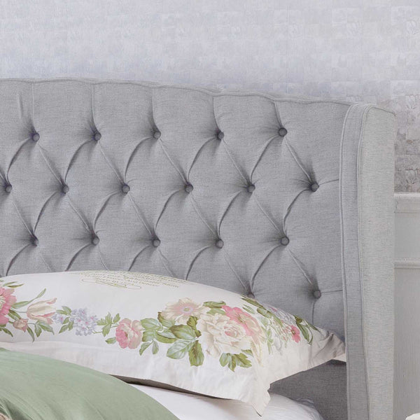 Gdf Studio Elizabeth Fully-Upholstered King-Size Platform Bed Frame Low-Profile Contemporary