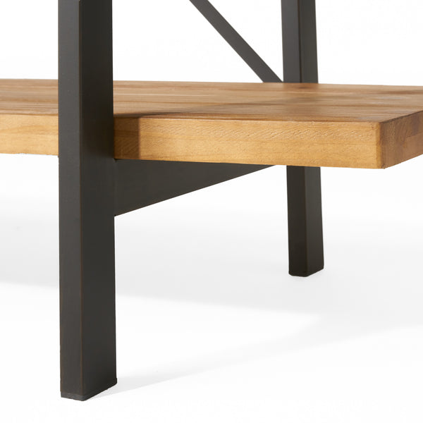 Gdf Studio Elizabeth Industrial 4 Shelf Firwood Bookcase