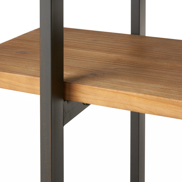 Gdf Studio Elizabeth Industrial 4 Shelf Firwood Bookcase