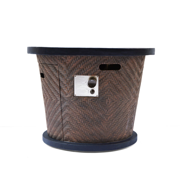 Gdf Studio Elizabeth Outdoor 32" Circular Light Weight Concrete Fire Pit - 40 000 BTU