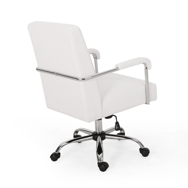 Gdf Studio Elke Modern Channel Stitched Swivel Office Lift Chair