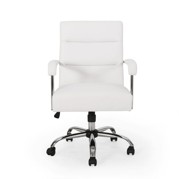 gdf studio Elke Modern Channel Stitched Swivel Office Lift Chair