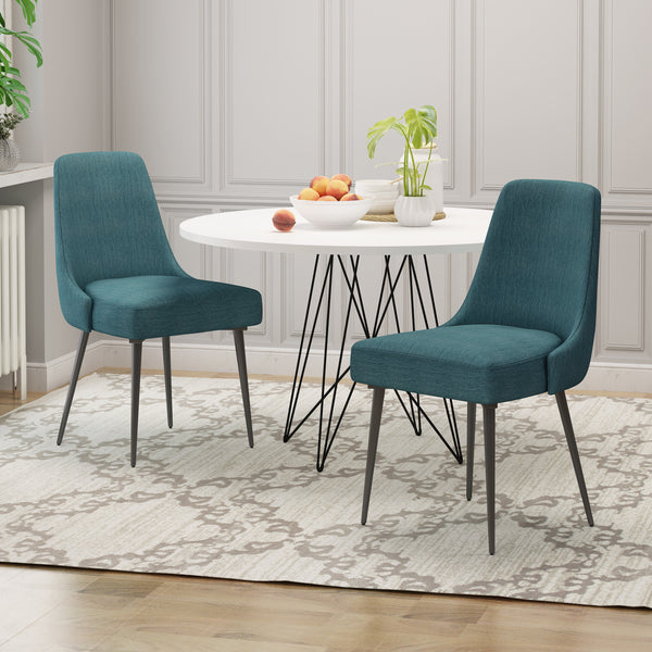 Gdf Studio Ella Modern Fabric Dining Chairs (Set Of 2)