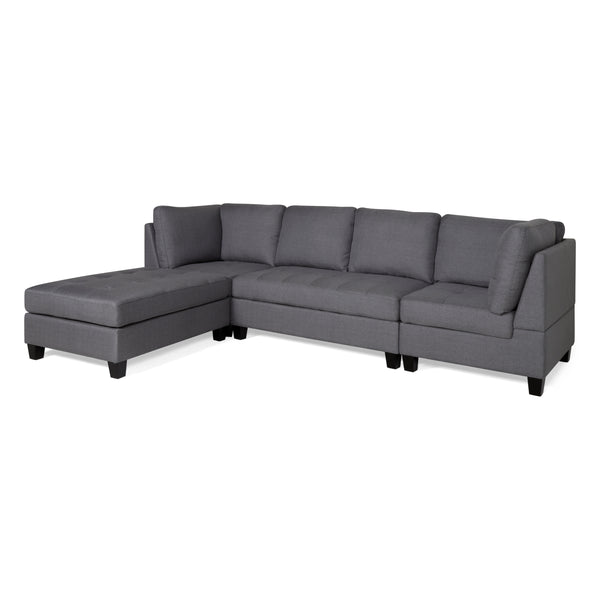 Gdf Studio Ellawyn Contemporary 4 Seater Fabric Sectional