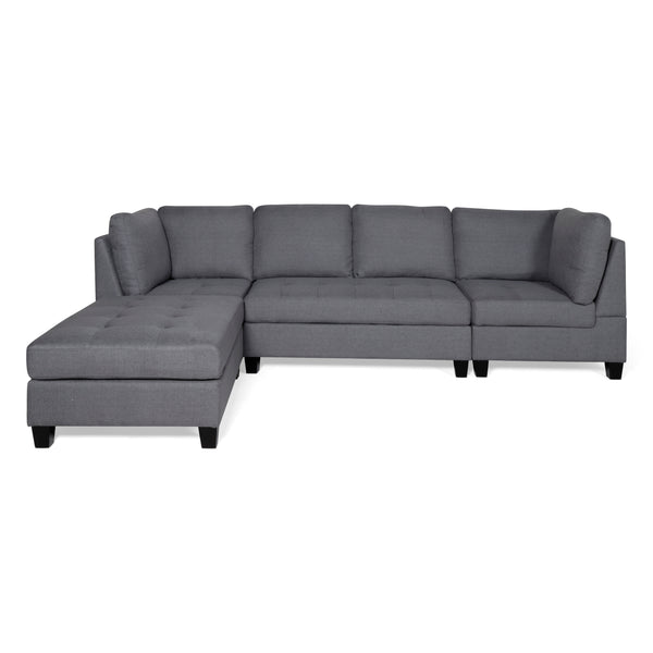 Gdf Studio Ellawyn Contemporary 4 Seater Fabric Sectional