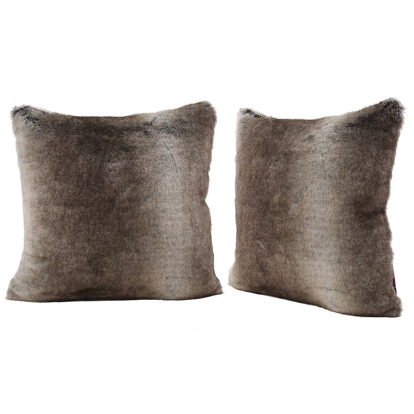Gdf Studio Ellison Modern Glam Faux Fur Throw Pillow