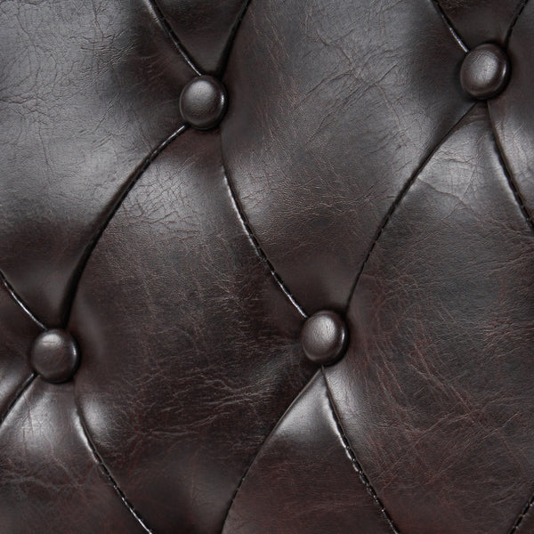 Gdf Studio Elliston Leather Tufted Dining Chairs (Set Of 2)