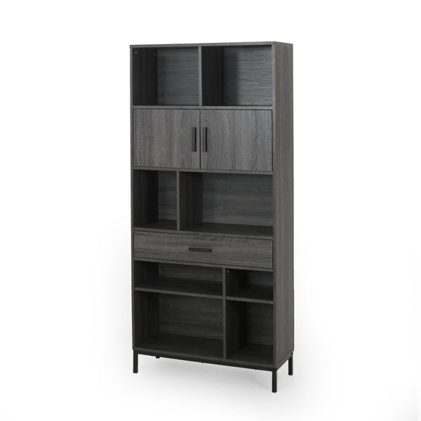 Gdf Studio Elon Bookcase With Storage Cabinet & Drawer