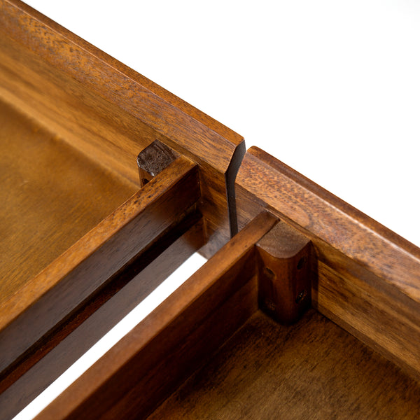 Gdf Studio Elrod Industrial Dark Oak Acacia Wood Storage Desk With Rustic Metal Iron Accent