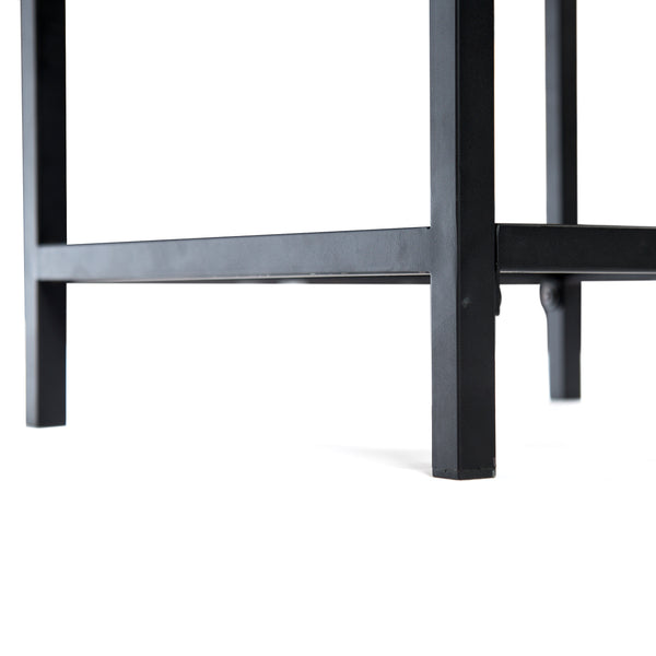 Gdf Studio Elrod Industrial Dark Oak Acacia Wood Storage Side Table