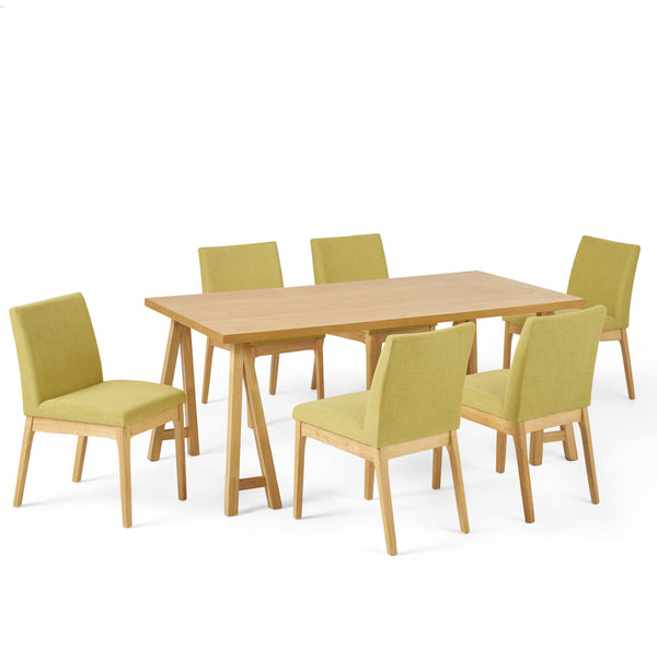 Gdf Studio Elsinore Mid-Century Modern 7 Piece Dining Set