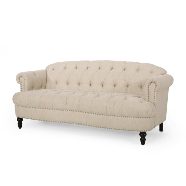 gdf studio Elspeth Contemporary Deep Tufted Sofa with Nailhead Trim