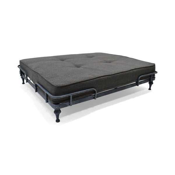 Gdf Studio Elvis Industrial Pet Bed Dark Gray And Brushed Gray