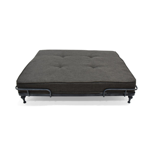 gdf studio Elvis Industrial Pet Bed Dark Gray and Brushed Gray
