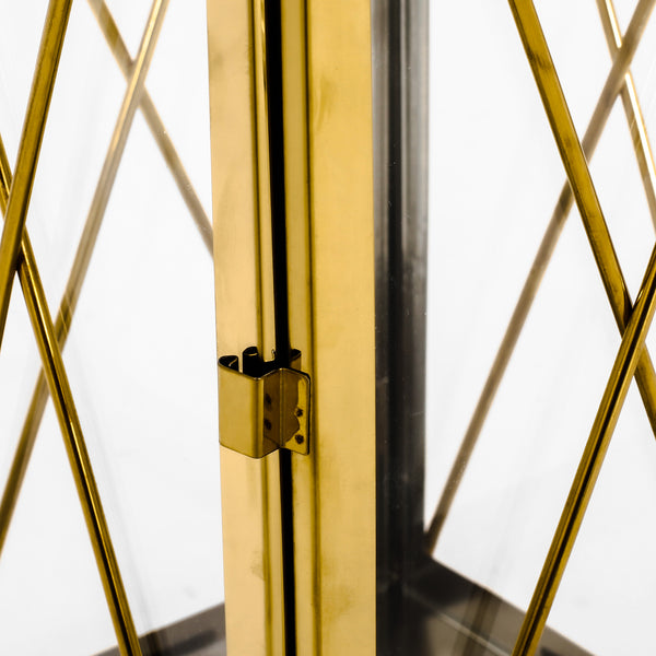 Gdf Studio Elwick 14" Modern Stainless Steel Lantern