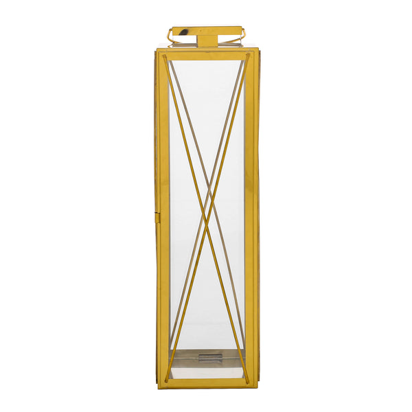 Gdf Studio Elwick 22" Modern Stainless Steel Lantern