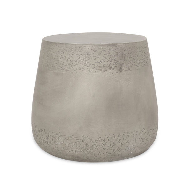 gdf studio Emelie Outdoor Contemporary Lightweight Concrete Accent Side Table