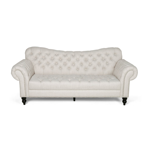 gdf studio Emeric Chesterfield Button Tufted Fabric 3 Seater Sofa
