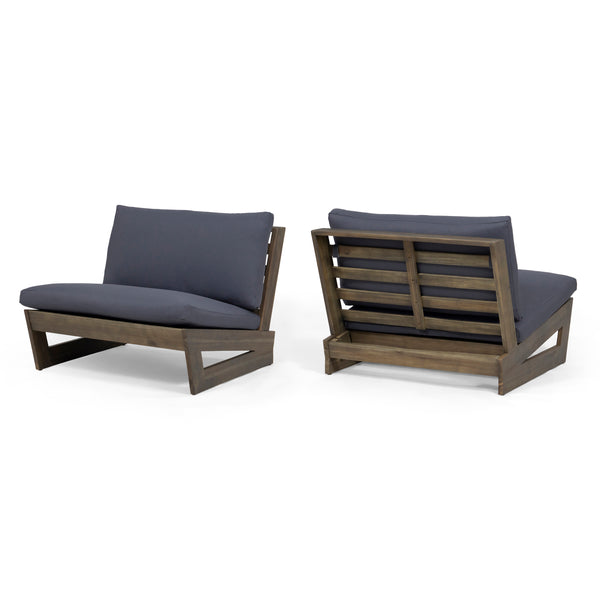 gdf studio Emma Modern Low-To-Ground Outdoor Pallet Lounge Chairs (Set of 2)