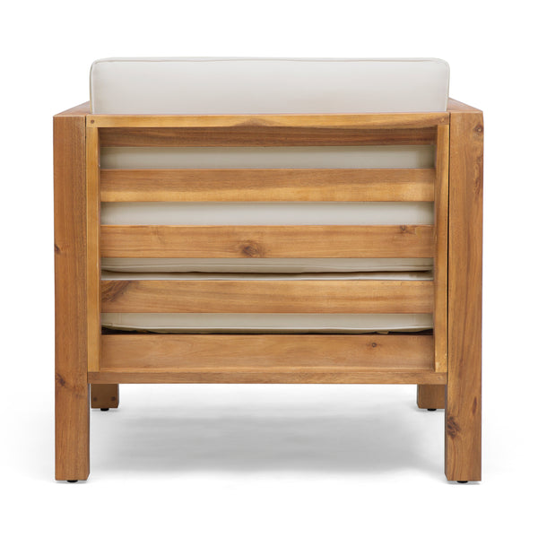 Gdf Studio Emma Outdoor 6 Seater Acacia Wood Sofa Chat Set