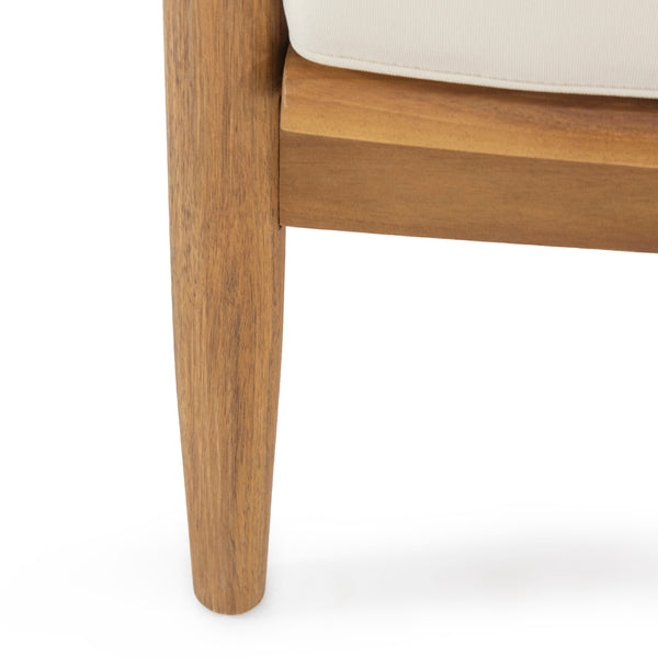 Gdf Studio Emmry Outdoor Acacia Wood Club Chair Set Of 2