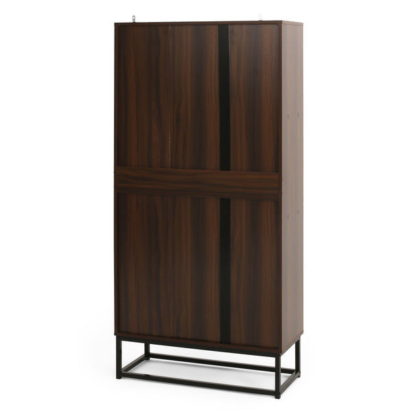 Gdf Studio Emory Modern Industrial 6 Shelf V Bookcase