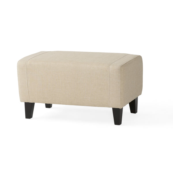 Gdf Studio Empierre Beige Fabric Club Chair And Ottoman