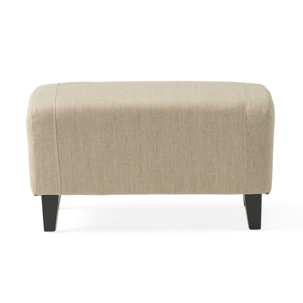Gdf Studio Empierre Tufted Light Beige Fabric Chair And Ottoman