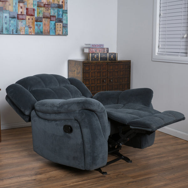 Gdf Studio Emryka Contemporary Gray Fabric Glider Recliner