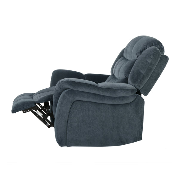 Gdf Studio Emryka Contemporary Gray Fabric Glider Recliner