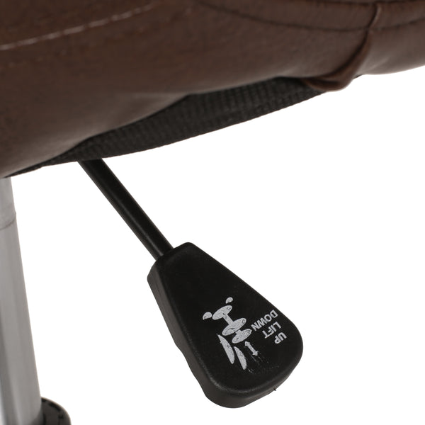 Gdf Studio Enger Contemporary Upholstered Swivel Office Chair With Rolling Casters