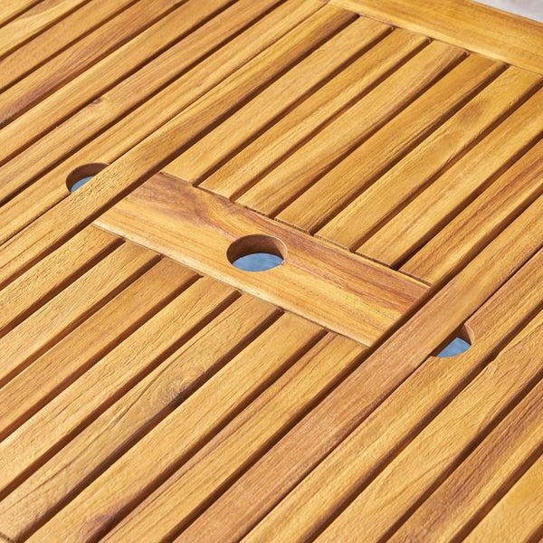 Gdf Studio Eric Outdoor Expandable Acacia Wood Dining Table