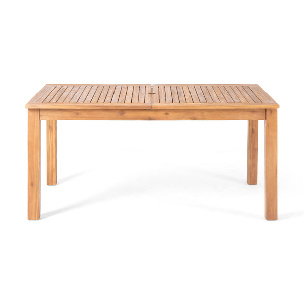 gdf studio Eric Outdoor Expandable Acacia Wood Dining Table