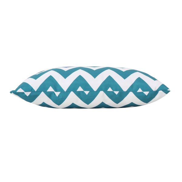 Gdf Studio Ernest Indoor Zig Zag Striped Water Resistant Rectangular Throw Pillow