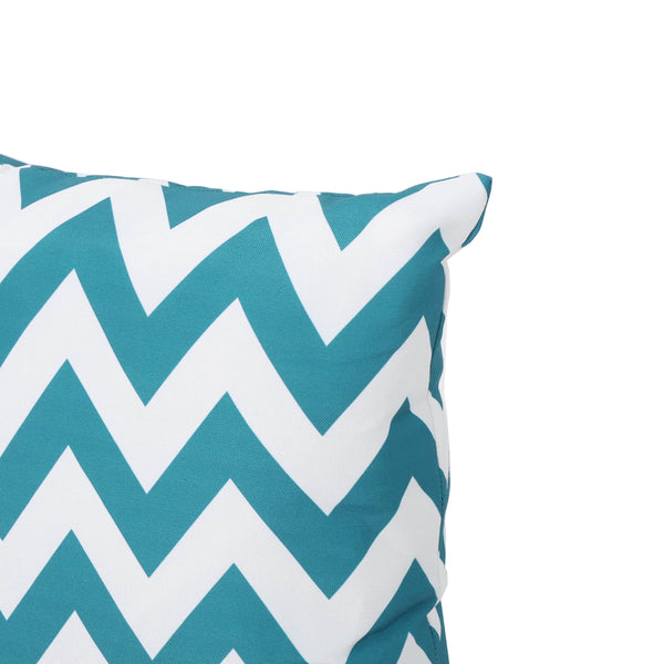 Gdf Studio Ernest Indoor Zig Zag Striped Water Resistant Square Throw Pillows (Set Of 2)