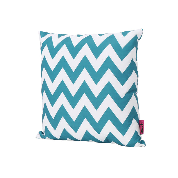 gdf studio Ernest Indoor Zig Zag Striped Water Resistant Square Throw Pillow