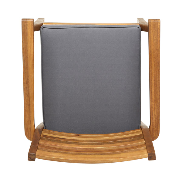 Gdf Studio Esther Patio Dining Chairs Acacia Wood And Outdoor Cushions