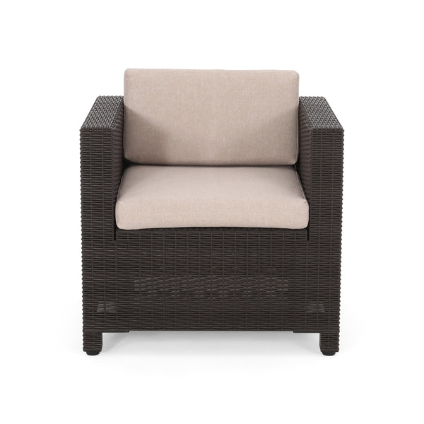 gdf studio Ethan Outdoor Faux Wicker Club Chairs with Cushions