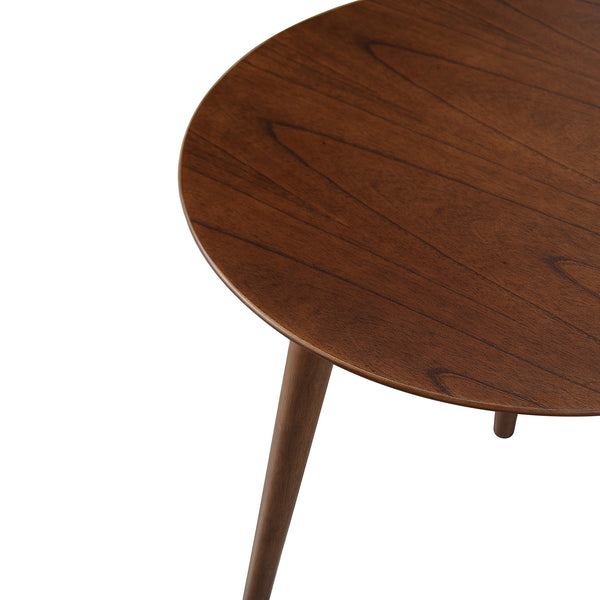 Gdf Studio Evangeline Finished Wood End Table W/ Faux Wood Overlay