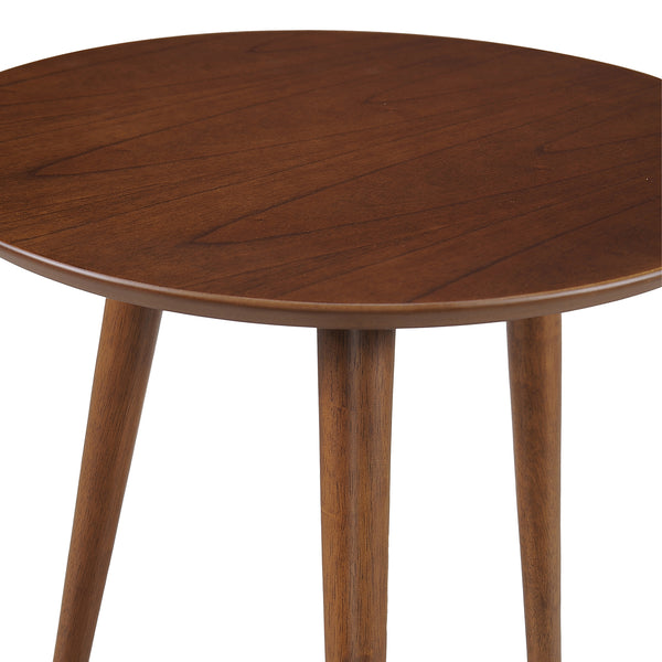 Gdf Studio Evangeline Finished Wood End Table W/ Faux Wood Overlay