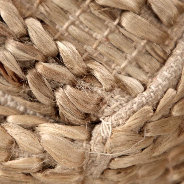 Gdf Studio Evangelynn Boho Fabric Rattan Square Pouf